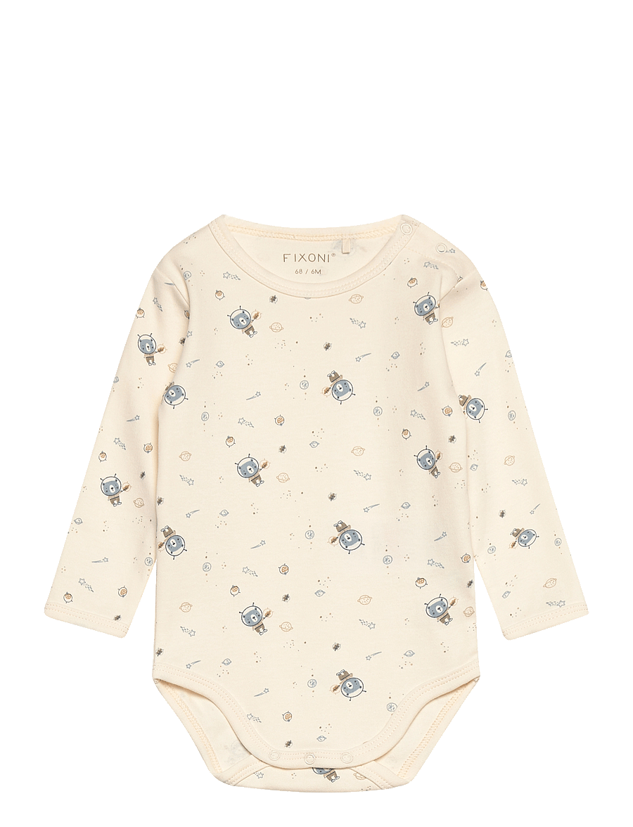 Fixoni - Body LS w.Romper - set med body - ashley blue - 2