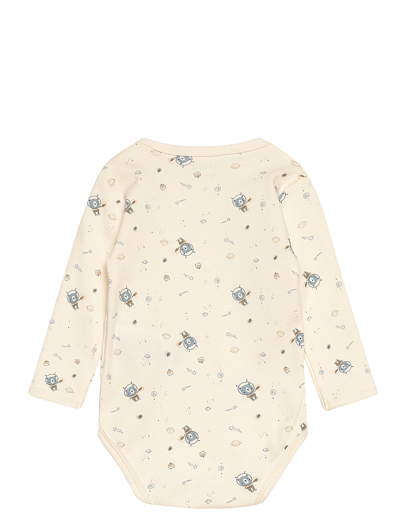 Fixoni - Body LS w.Romper - sæt med body - ashley blue - 3