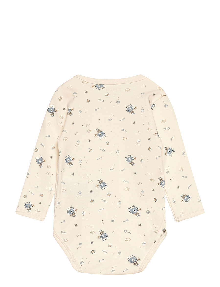 Fixoni - Body LS w.Romper - set med body - ashley blue - 3