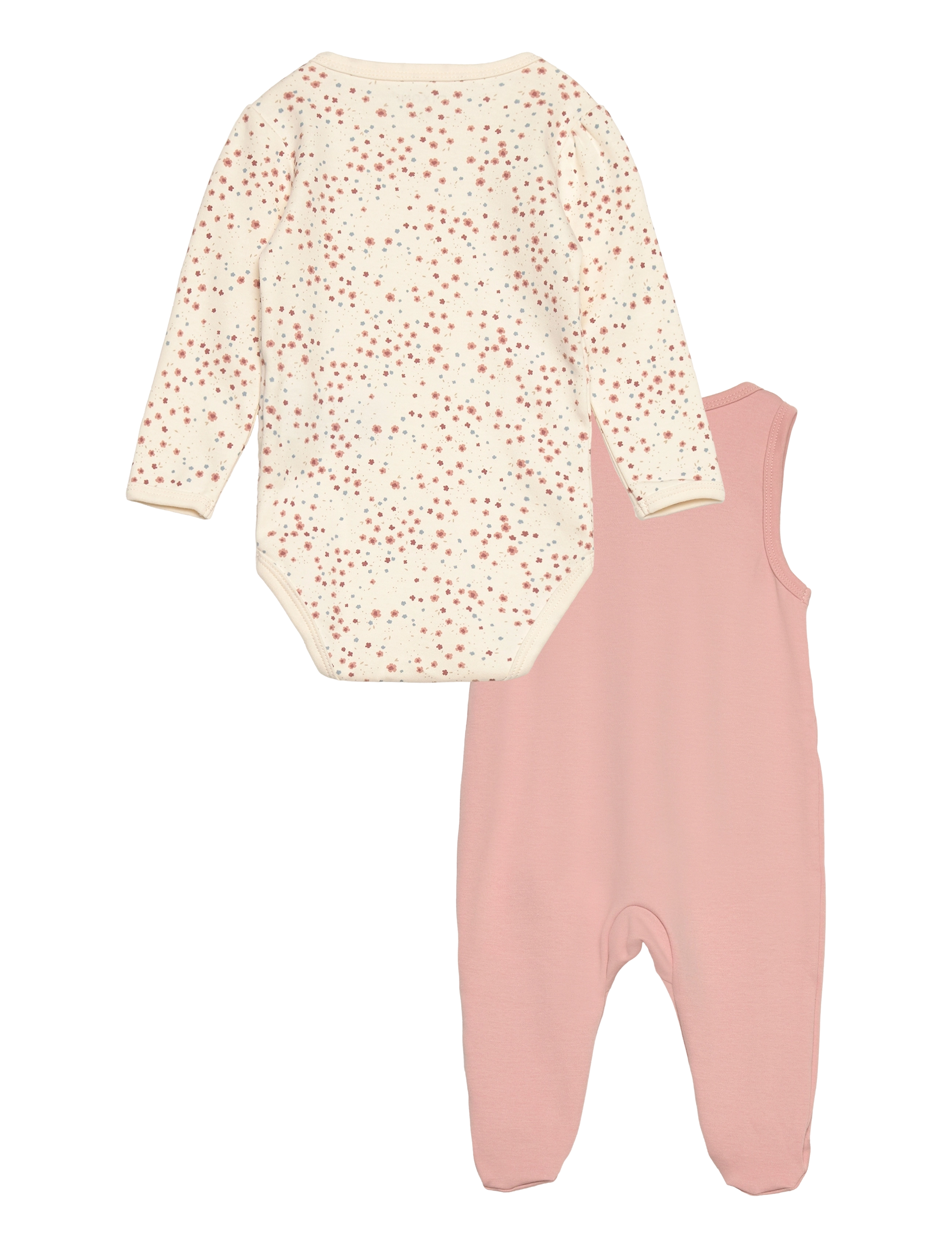 Fixoni - Body LS w.Romper - bodiga komplektid - misty rose - 1