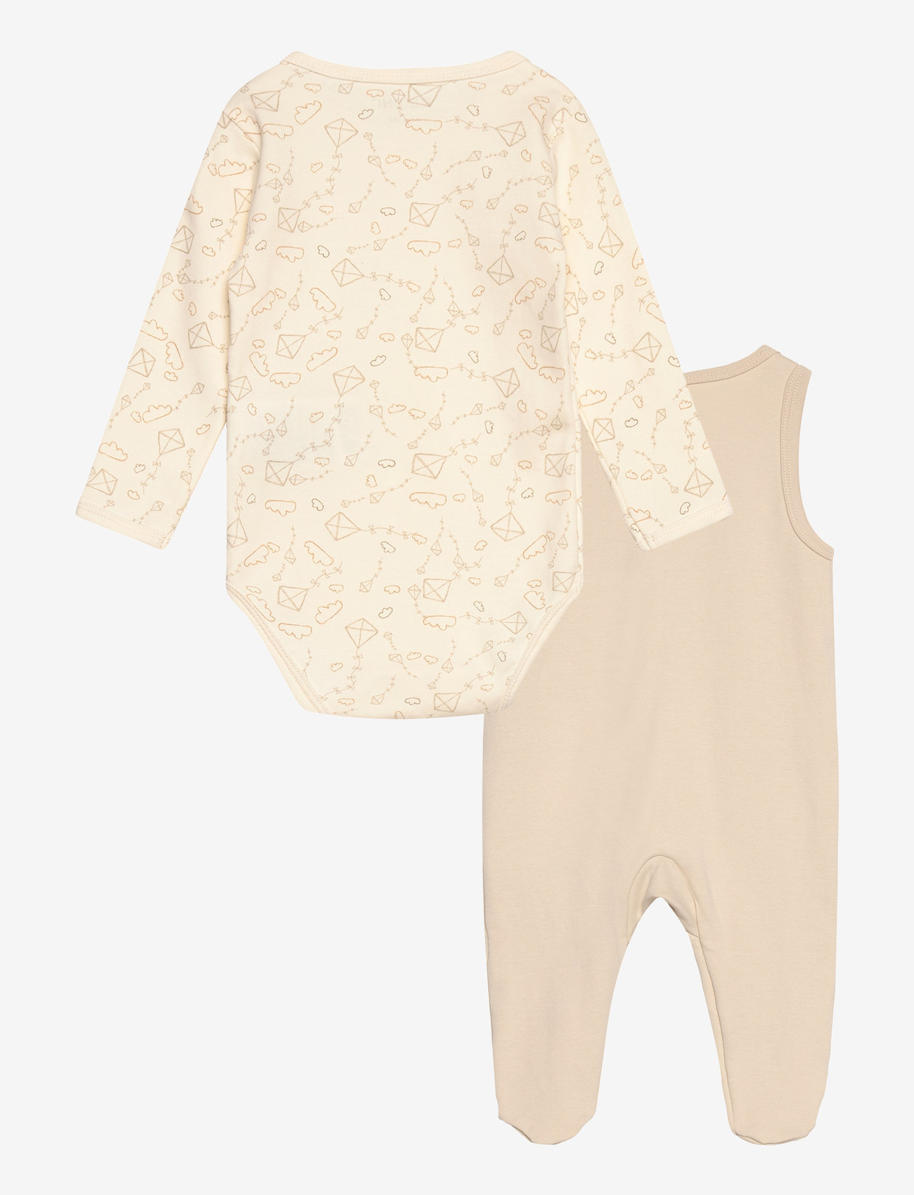 Fixoni - Body LS w.Romper - madalaimad hinnad - oatmeal - 1