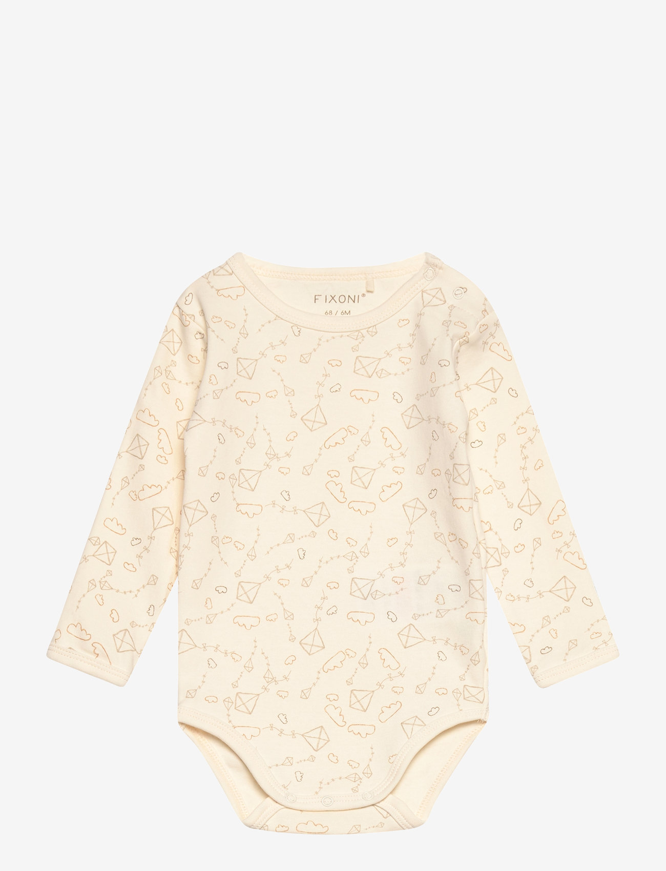 Fixoni - Body LS w.Romper - madalaimad hinnad - oatmeal - 2