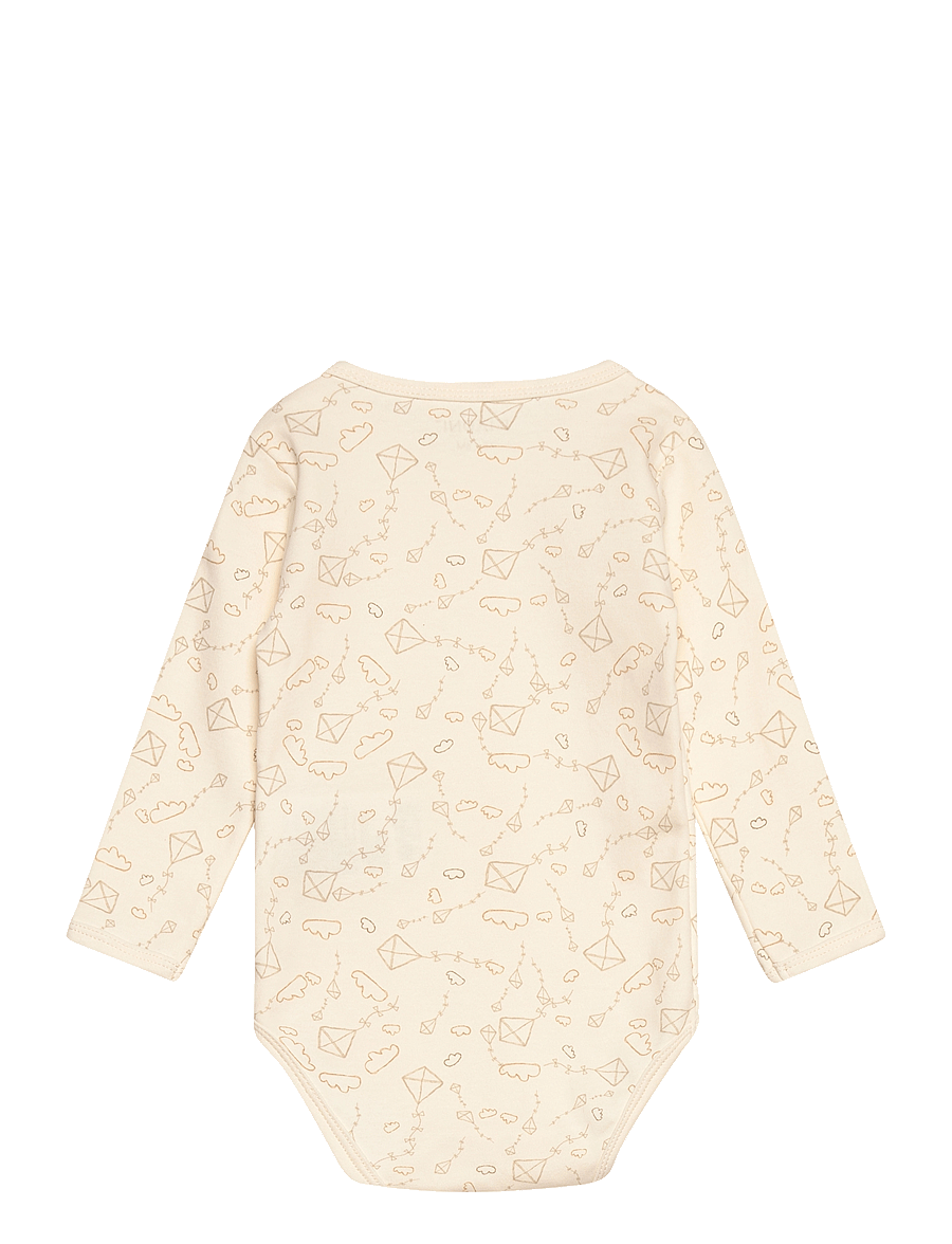 Fixoni - Body LS w.Romper - set med body - oatmeal - 3