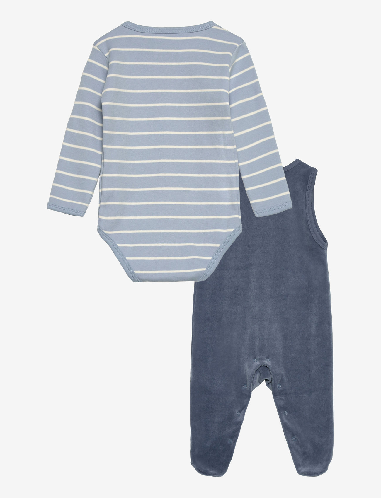 Fixoni - Body LS w.Velour Romper - set med body - blue fushion - 1
