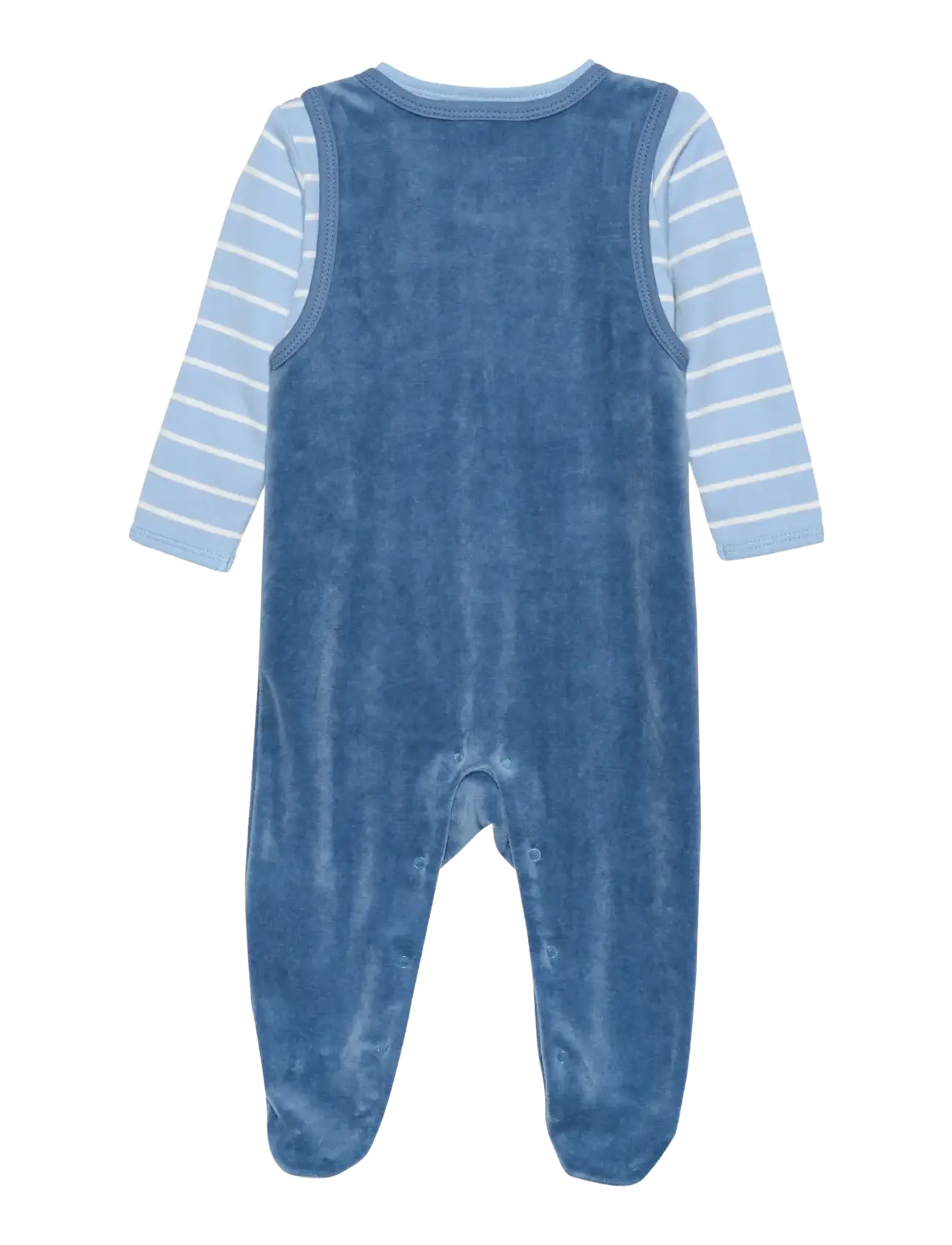 Fixoni - Body LS w.Velour Romper - sæt med body - blue fushion - 1