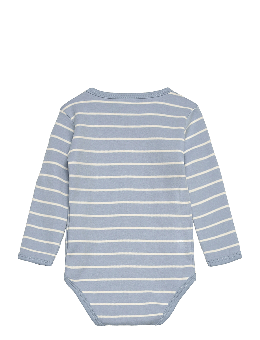 Fixoni - Body LS w.Velour Romper - sæt med body - blue fushion - 3