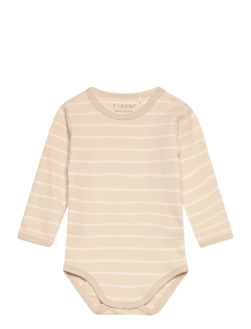 Fixoni - Body LS w.Velour Romper - bodiga komplektid - dune - 2
