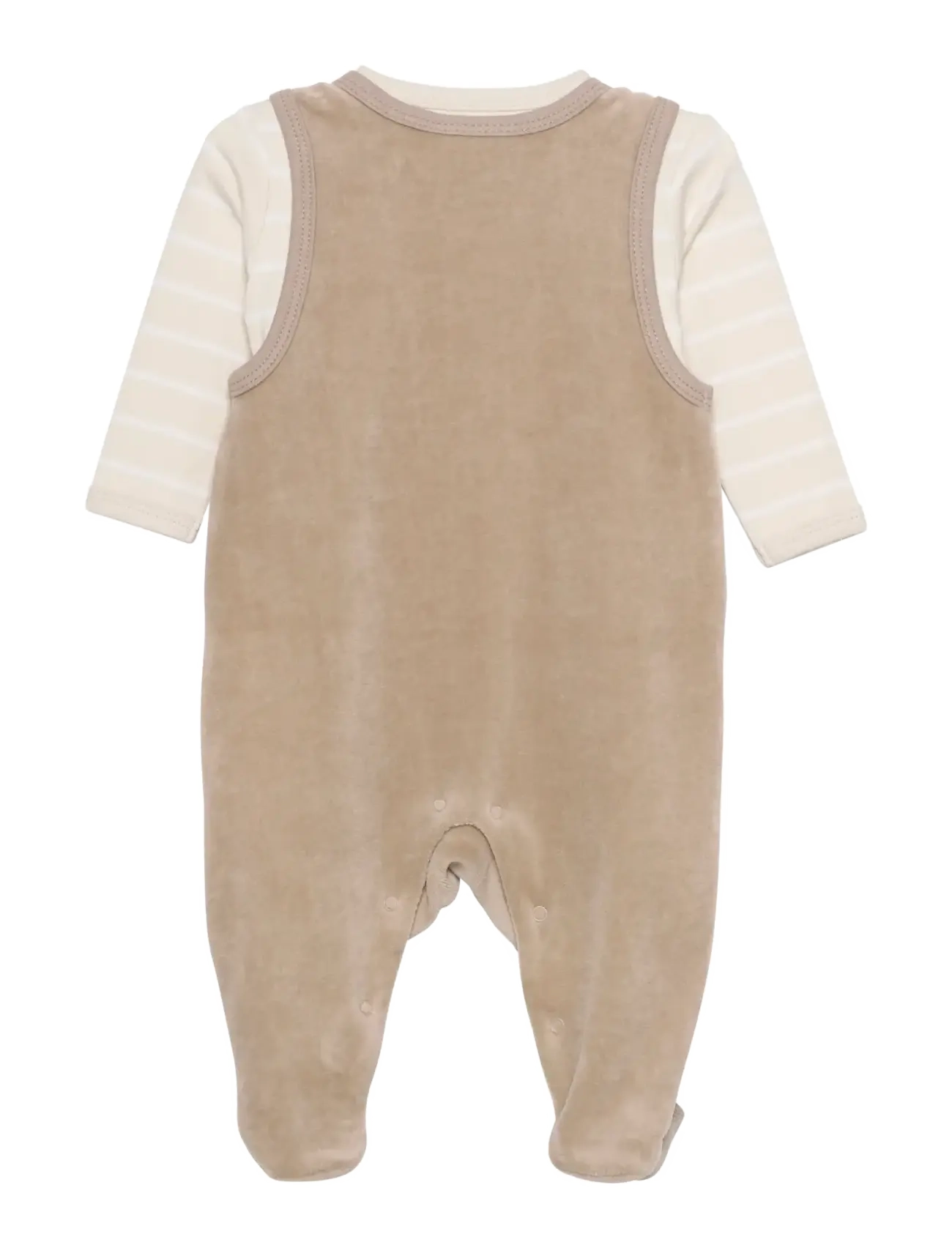 Fixoni - Body LS w.Velour Romper - sett með samfellu - dune - 5