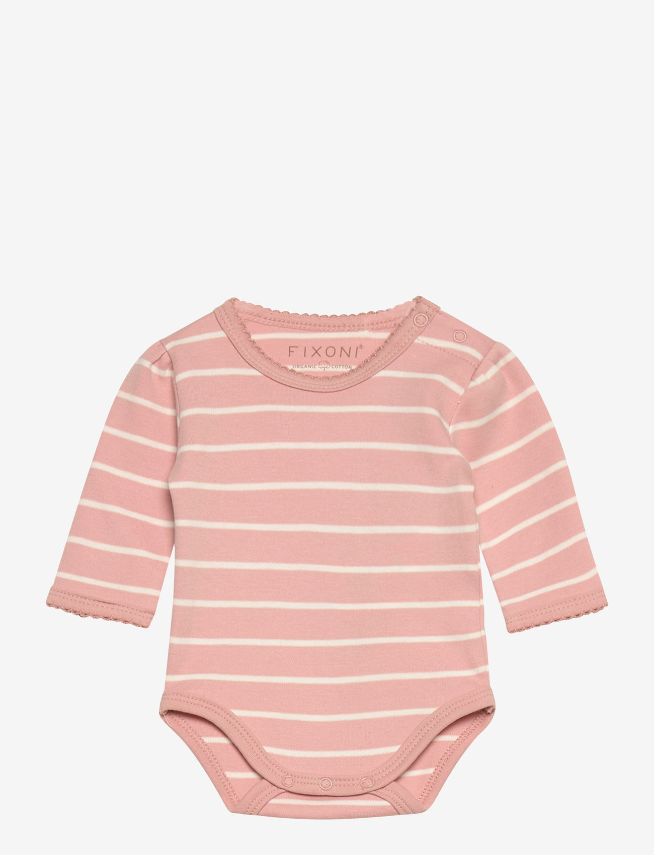 Fixoni - Body LS w.Velour Romper - sæt med body - withered rose - 2