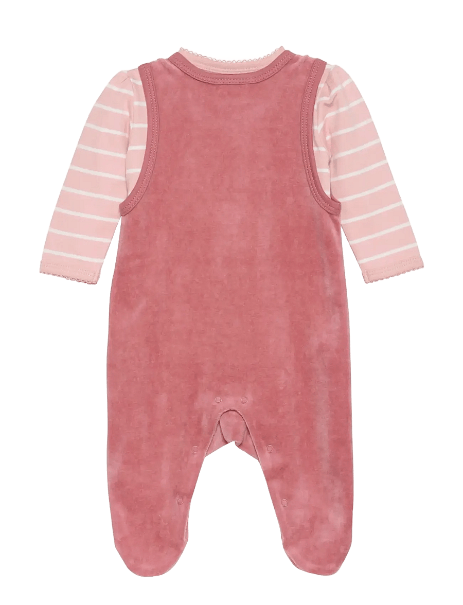 Fixoni - Body LS w.Velour Romper - sæt med body - withered rose - 5