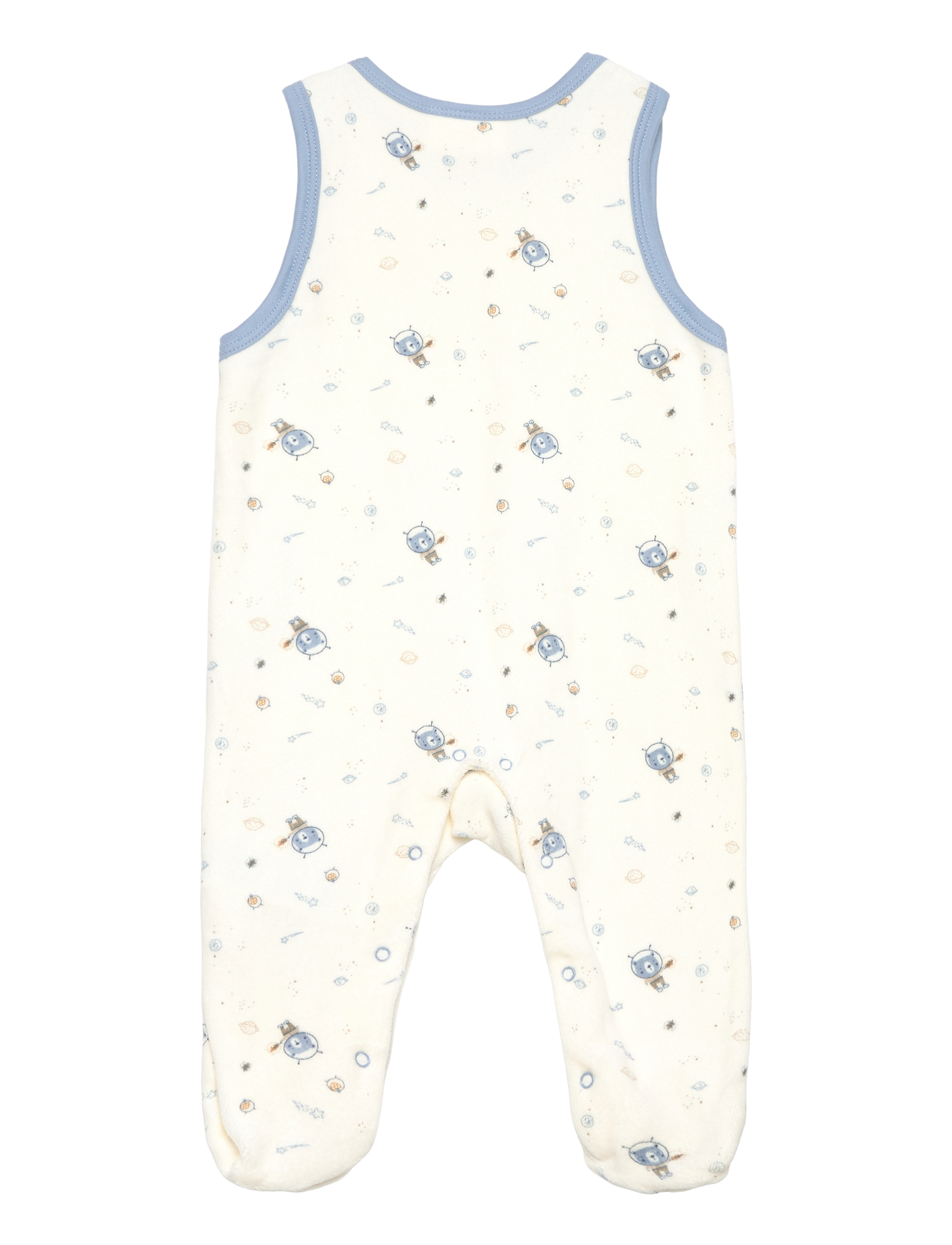 Fixoni - Body LS w.Velour Romper - set med body - ashley blue - 3