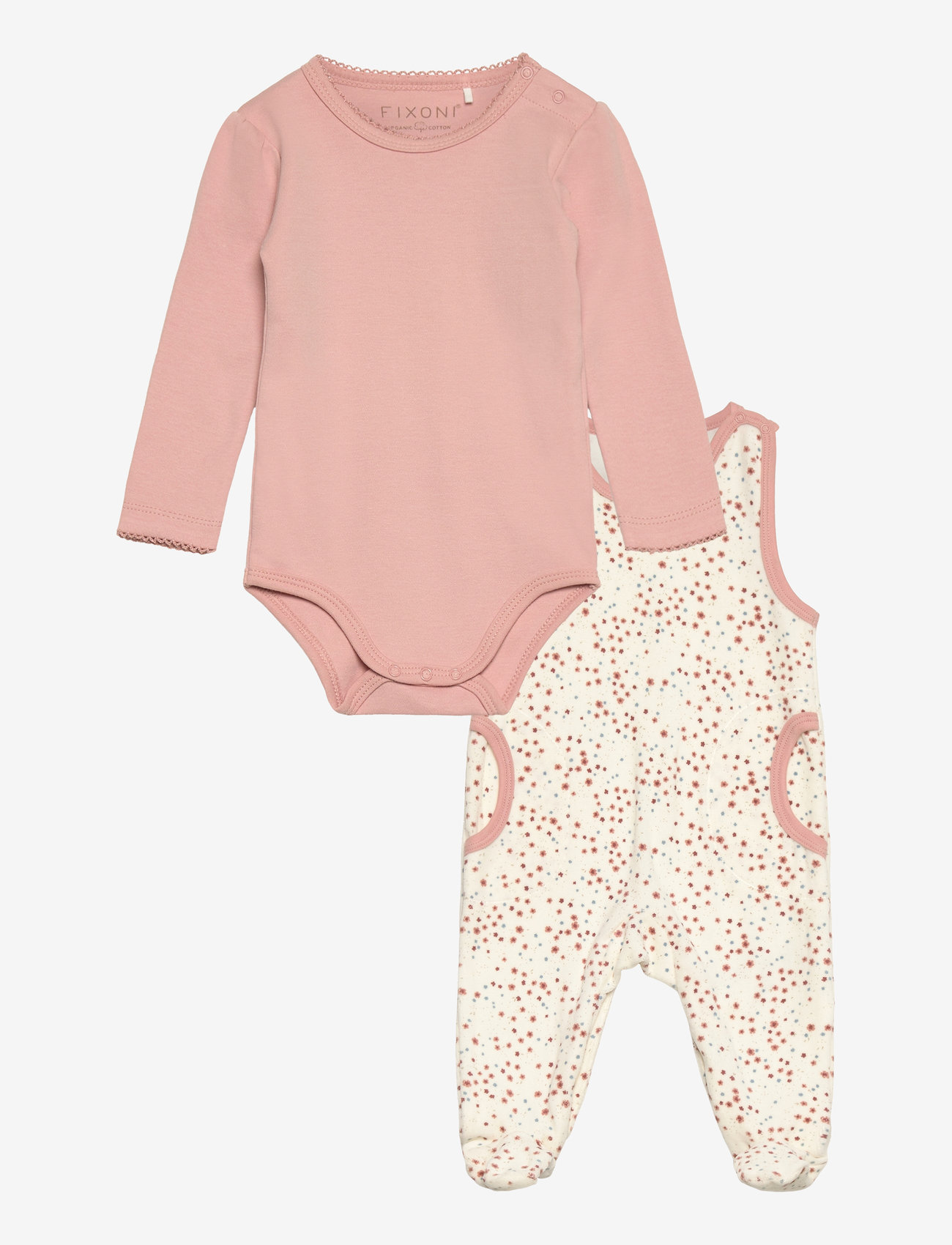 Fixoni - Body LS w.Velour Romper - sets mit body - misty rose - 0