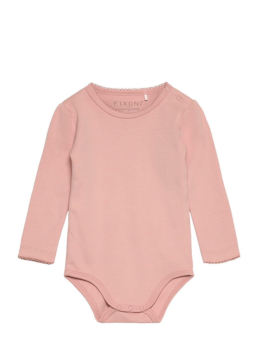 Fixoni - Body LS w.Velour Romper - komplektai su bodžiu - misty rose - 2
