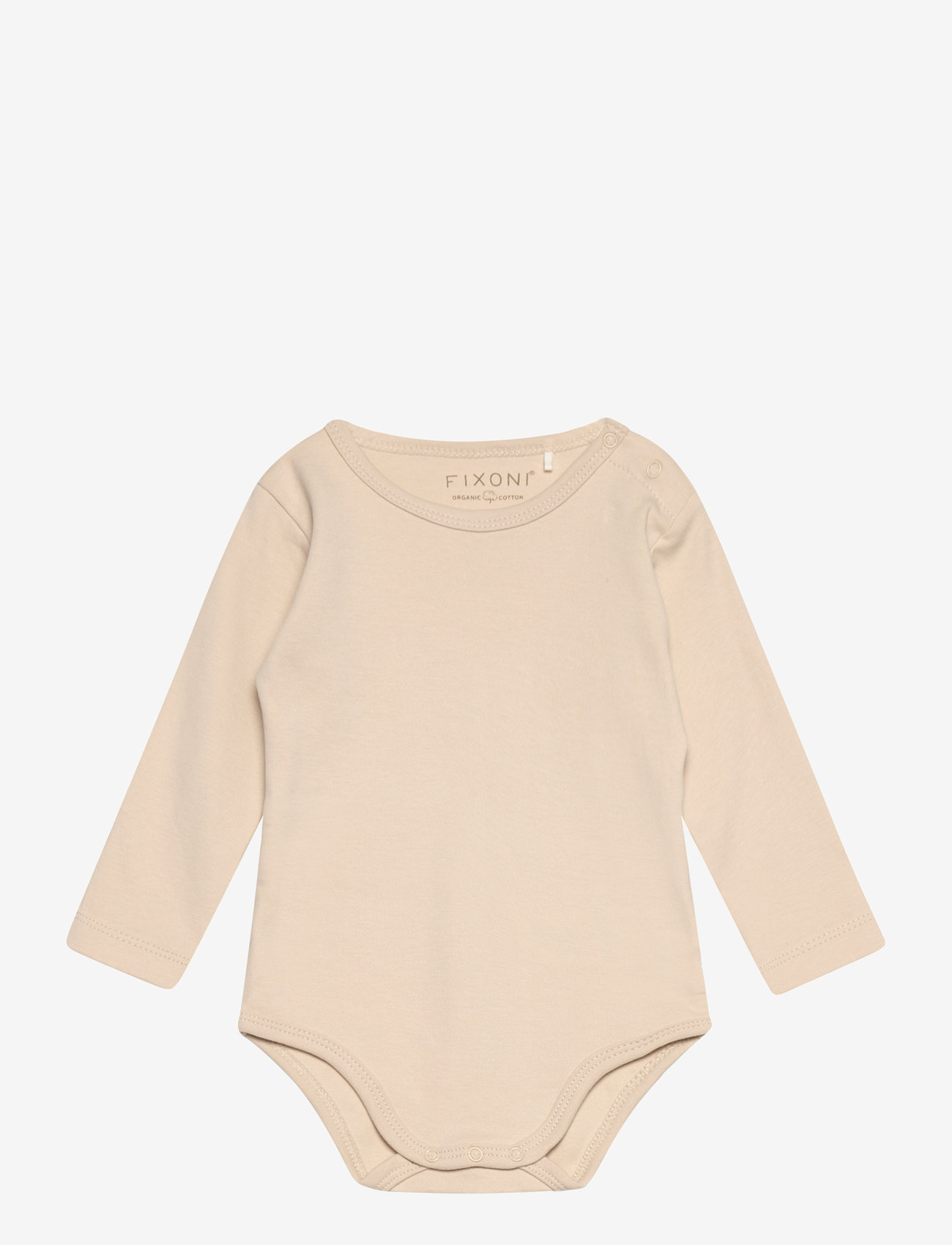 Fixoni - Body LS w.Velour Romper - sets with body - oatmeal - 2