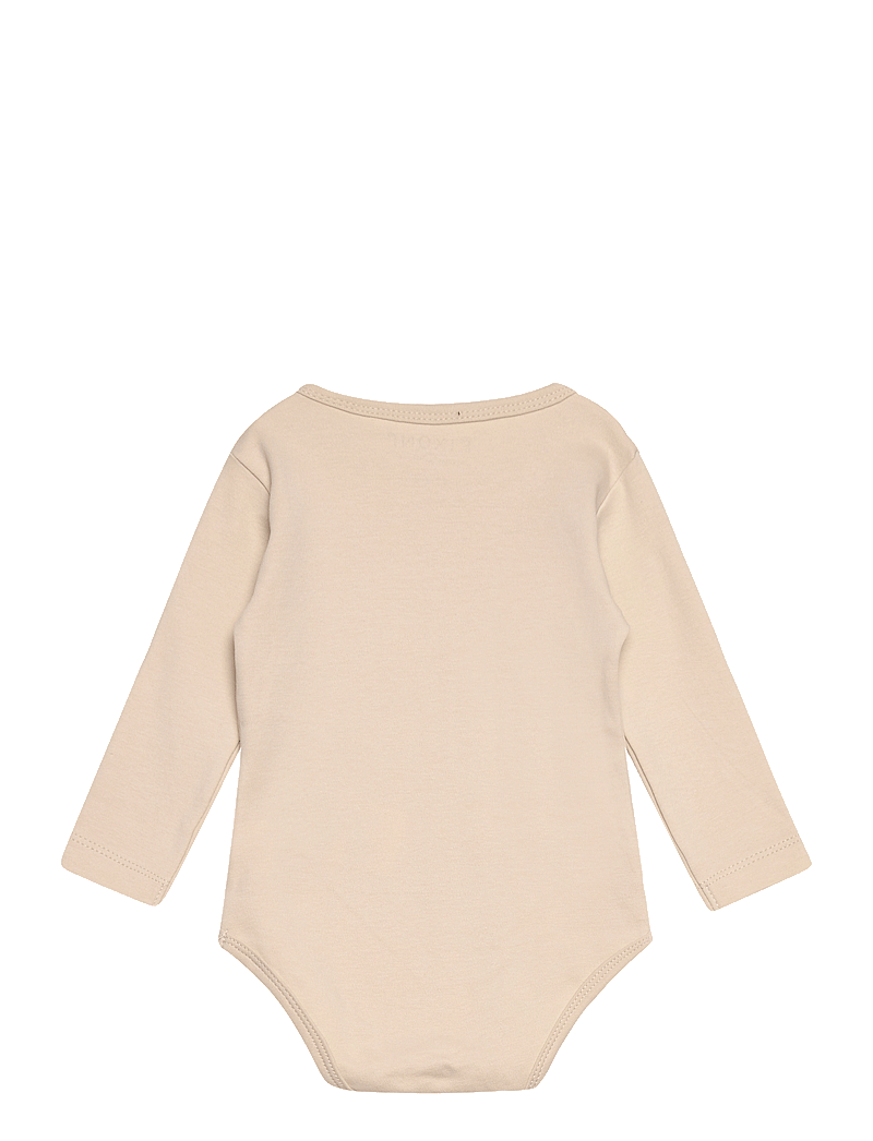 Fixoni - Body LS w.Velour Romper - sets with body - oatmeal - 3