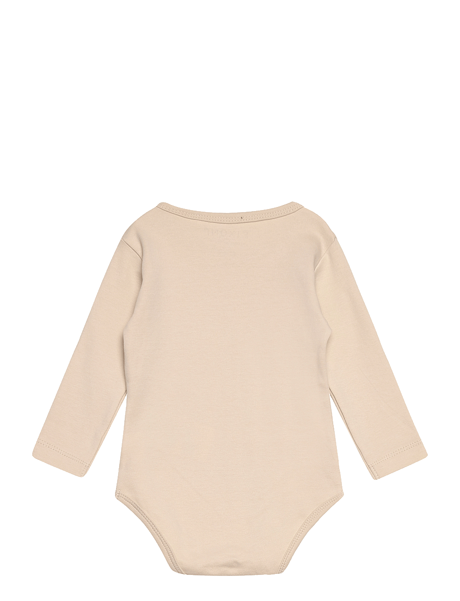 Fixoni - Body LS w.Velour Romper - sett með samfellu - oatmeal - 3