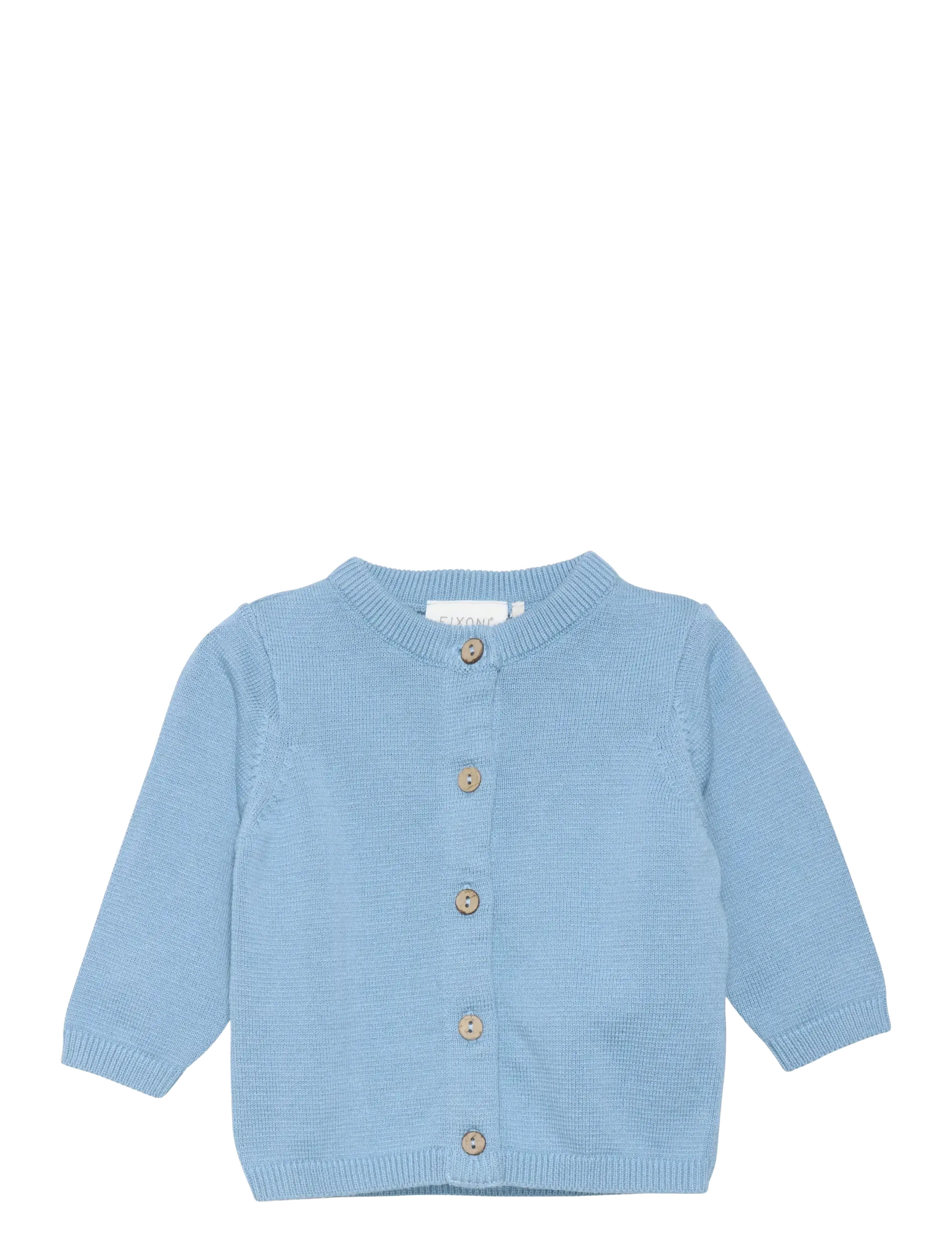Fixoni Knitted Cardigan, 62, Blue, Strik > Cardigans, Børn