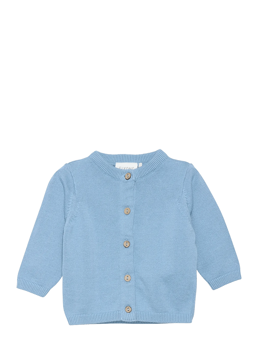 Fixoni - Knitted Cardigan - koftor - ashley blue - 0