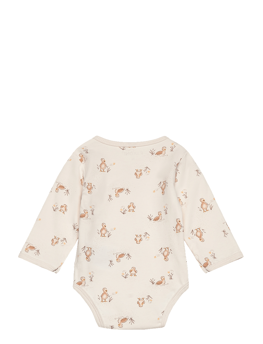 Fixoni - Wrap Body LS AOP - långärmade bodies - doe - 1