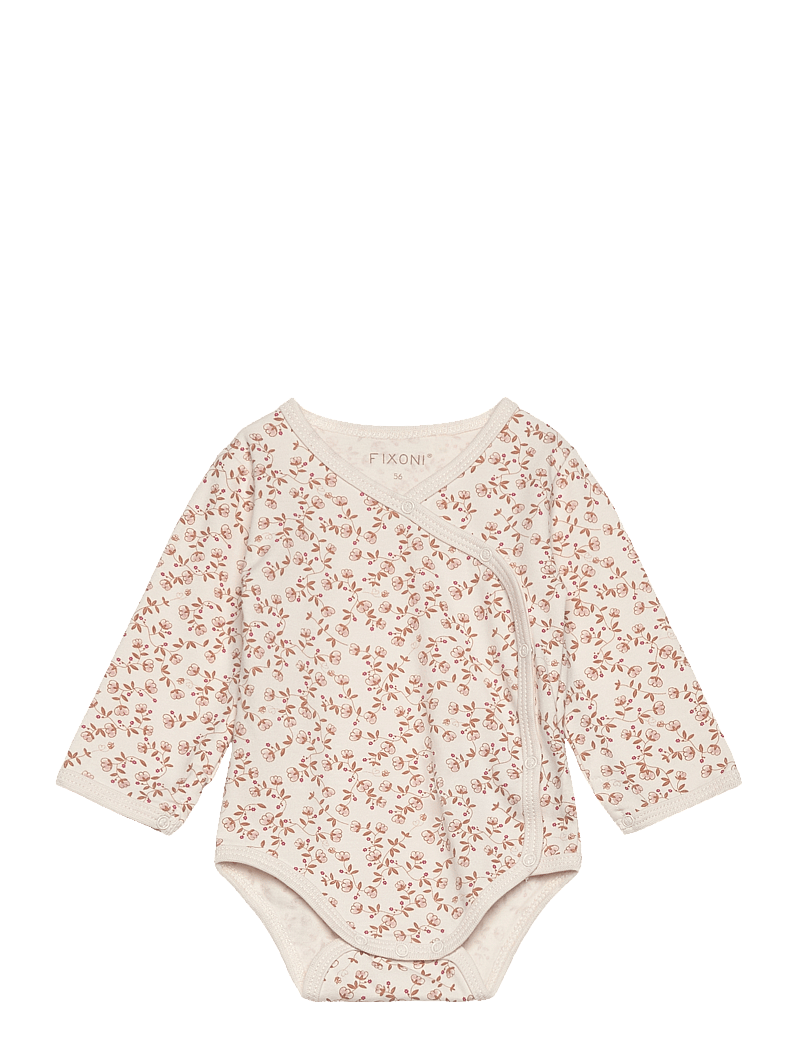 Fixoni - Wrap Body LS AOP - pikkade varrukatega bodid - pale mauve - 0