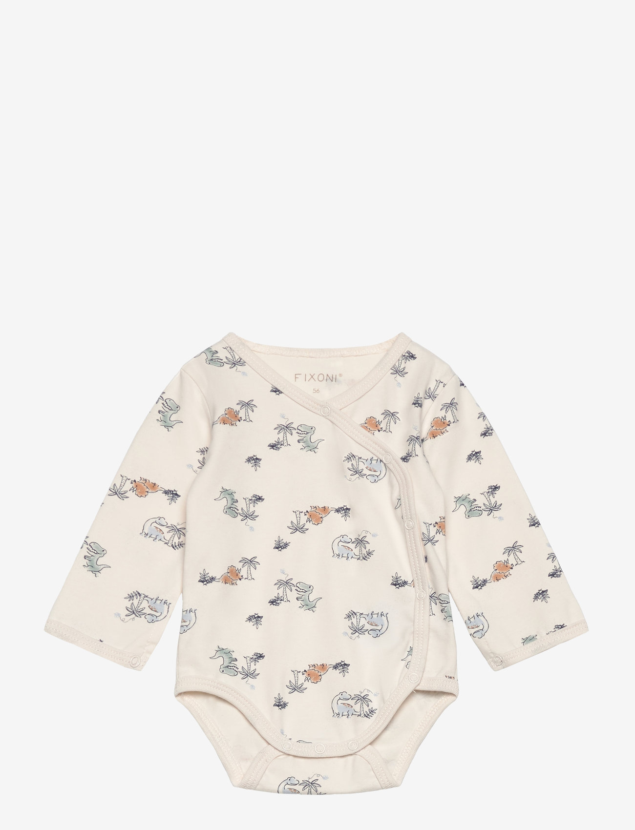 Fixoni - Wrap Body LS AOP - långärmade bodies - zen blue - 0