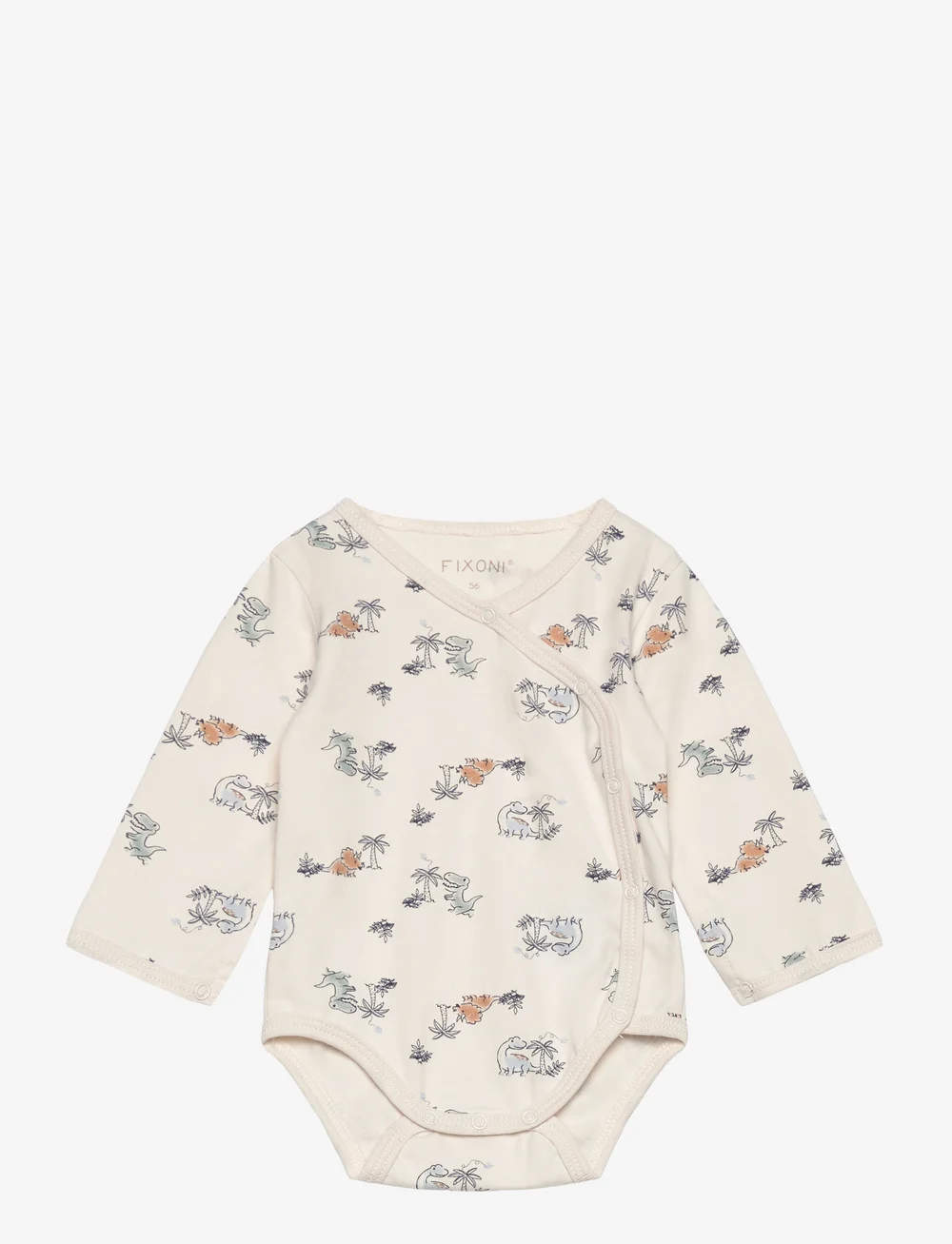 Fixoni - Wrap Body LS AOP - long-sleeved bodies - zen blue - 0