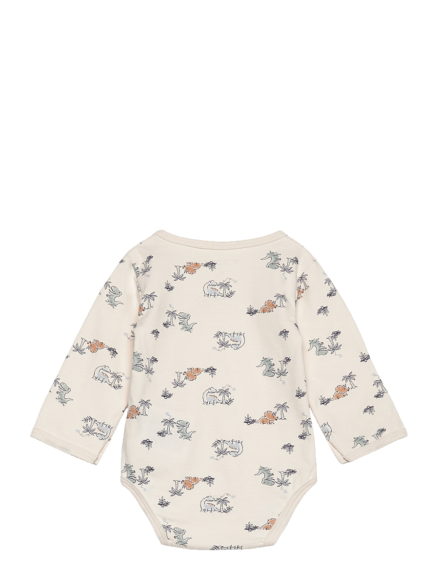 Fixoni - Wrap Body LS AOP - långärmade bodies - zen blue - 1