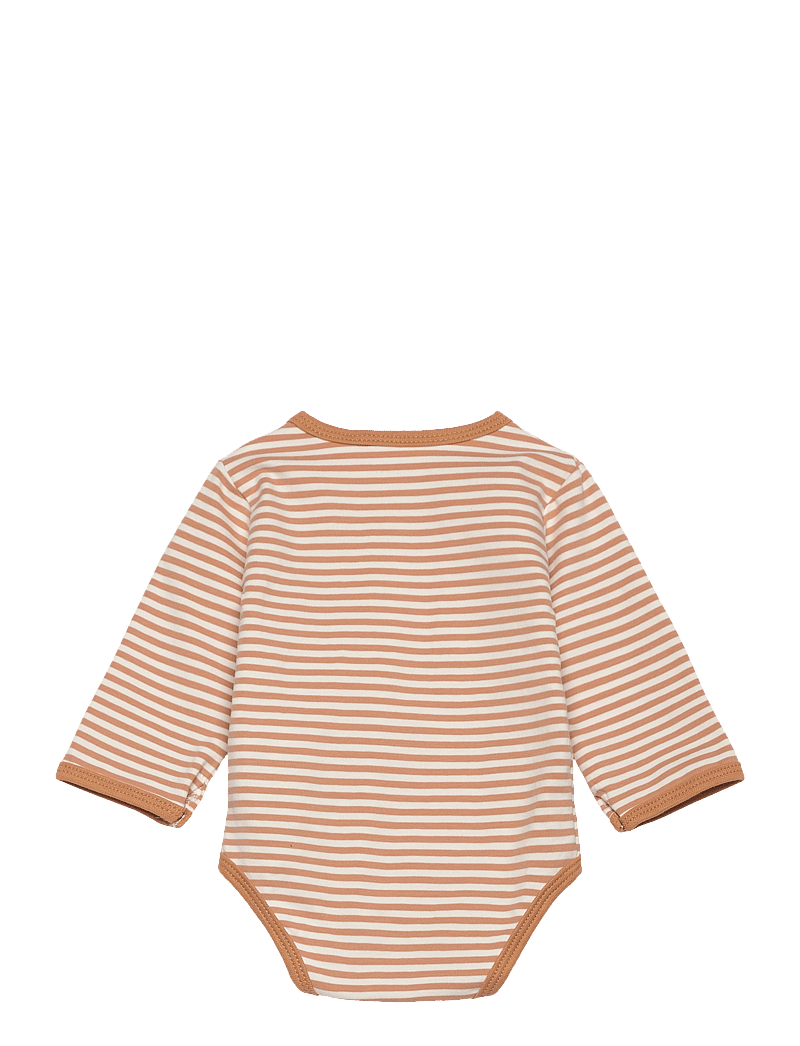 Fixoni - Wrap Body LS Y/D Stripe - long-sleeved bodies - doe - 1