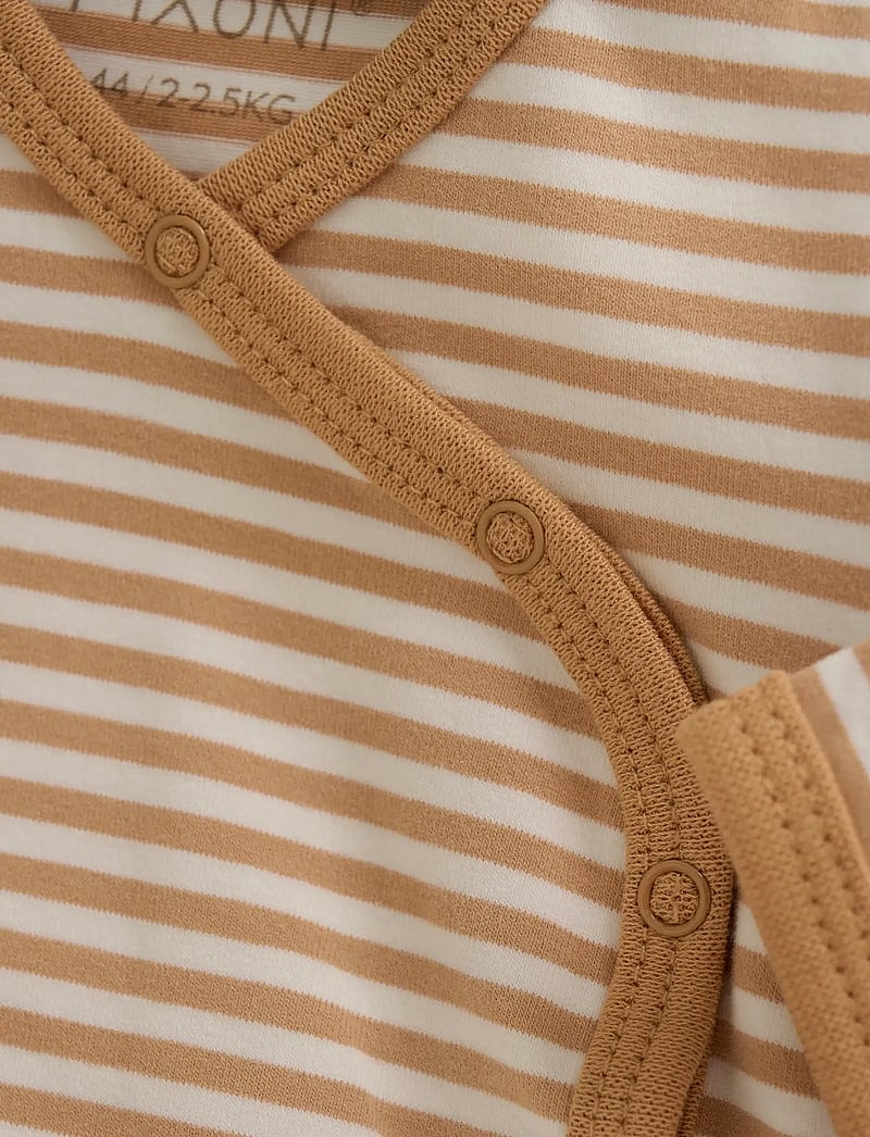 Fixoni - Wrap Body LS Y/D Stripe - long-sleeved bodies - doe - 2