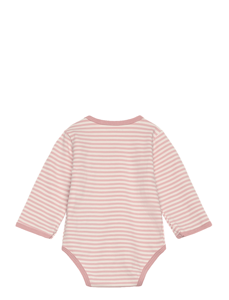 Fixoni - Wrap Body LS Y/D Stripe - pikkade varrukatega bodid - pale mauve - 1