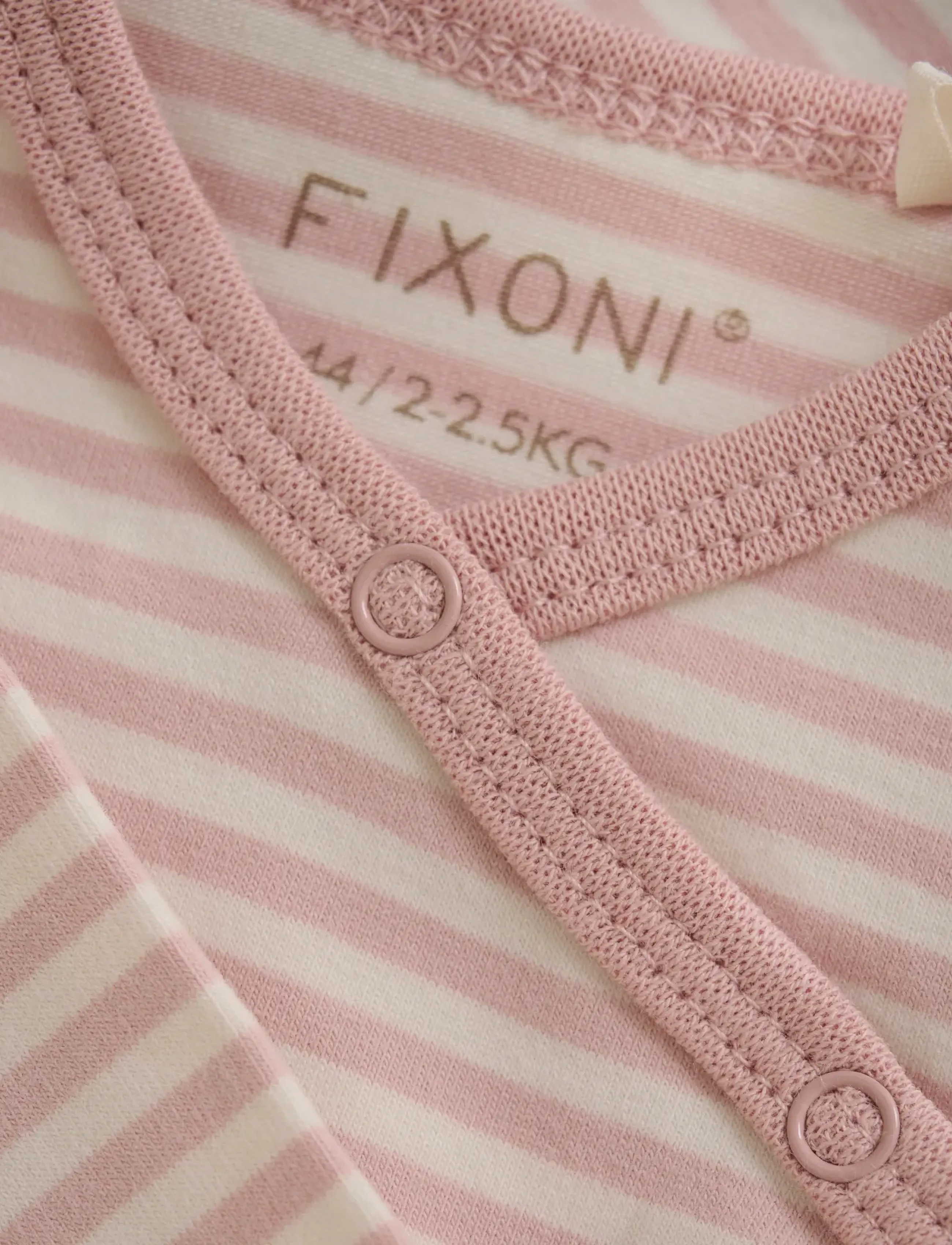 Fixoni - Wrap Body LS Y/D Stripe - pikkade varrukatega bodid - pale mauve - 2