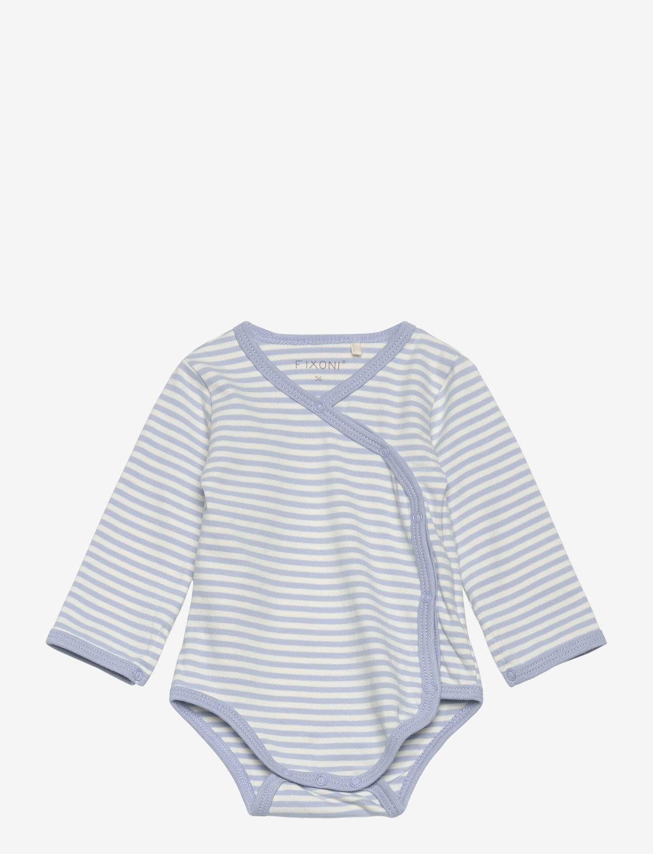 Fixoni - Wrap Body LS Y/D Stripe - long-sleeved bodies - zen blue - 0