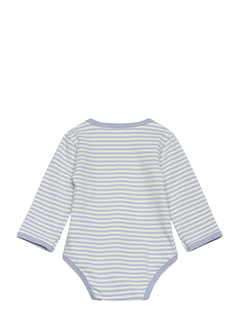 Fixoni - Wrap Body LS Y/D Stripe - long-sleeved bodies - zen blue - 1
