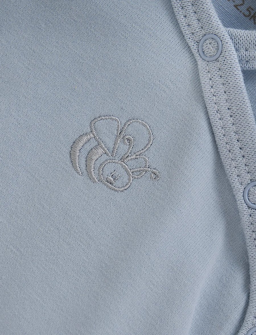 Fixoni - Wrap Body LS - långärmade bodies - zen blue - 2