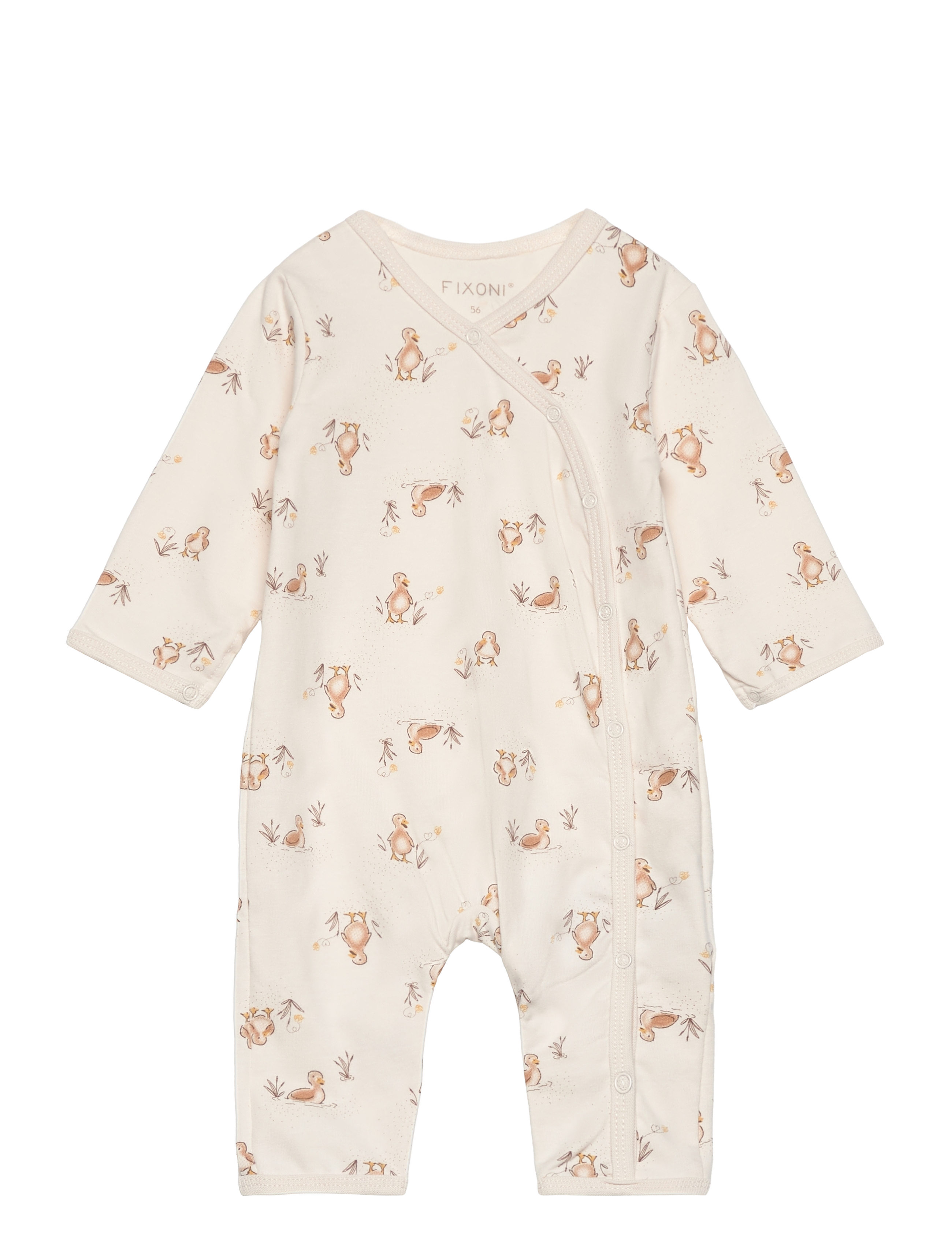 Fixoni Jumpsuit Aop, 56, Bodys, Beige - Long-sleeved Kinder