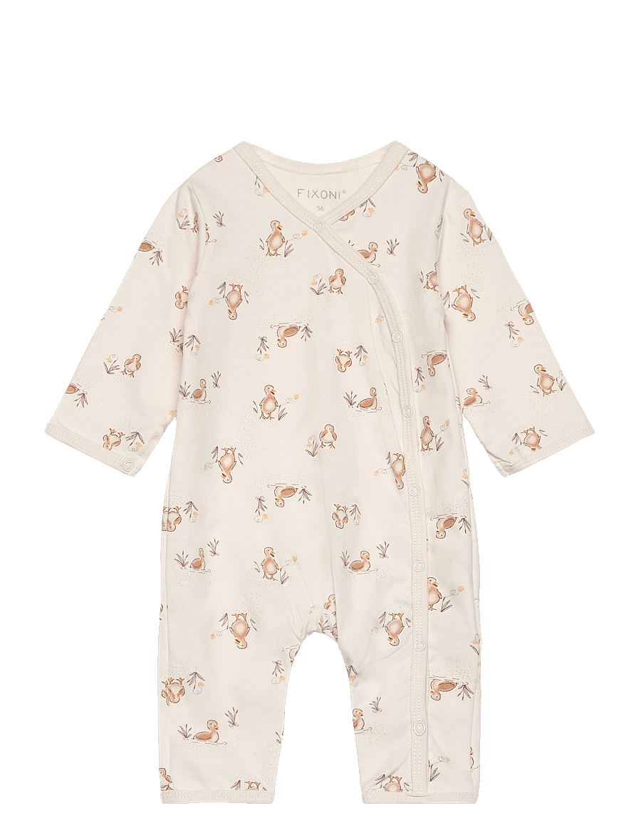 Fixoni - Jumpsuit AOP - långärmade bodysuits - doe - 0