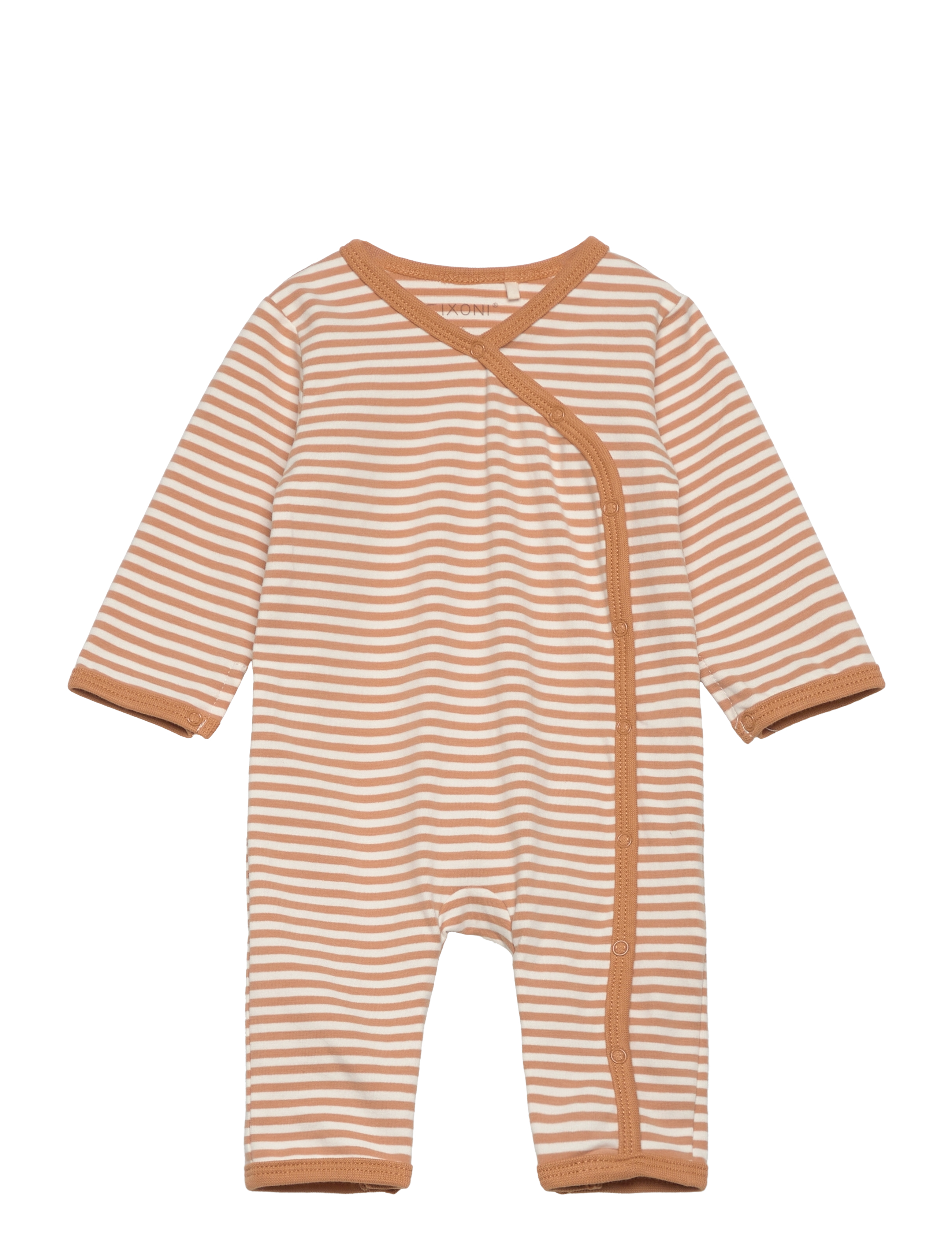 Fixoni Jumpsuit Y/D Stripe, 56, Bodys, Braun - Long-sleeved Kinder