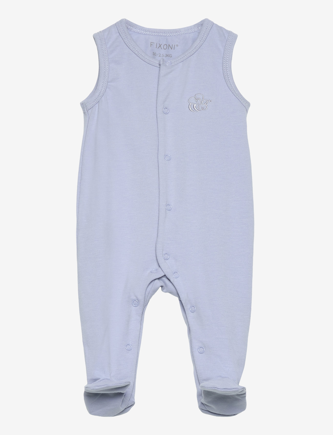 Fixoni - Romper w.feet - SOLID - laveste priser - zen blue - 0