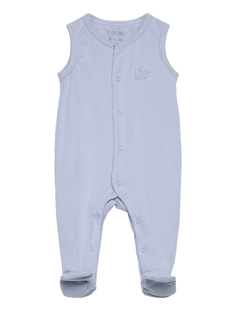 Fixoni - Romper w.feet - SOLID - sleeveless bodies - zen blue - 0