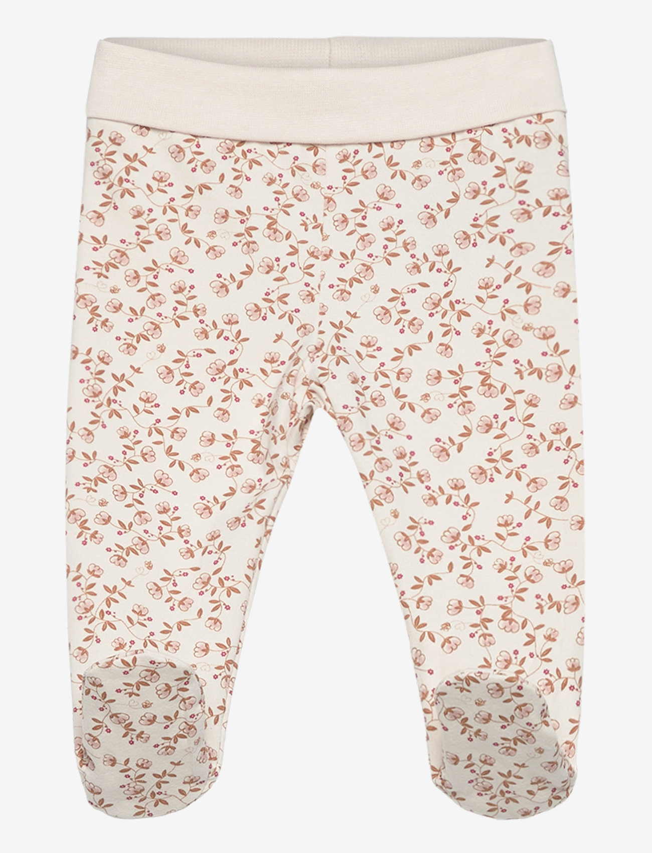 Fixoni - Pants w. feet - AOP - leggings - pale mauve - 0
