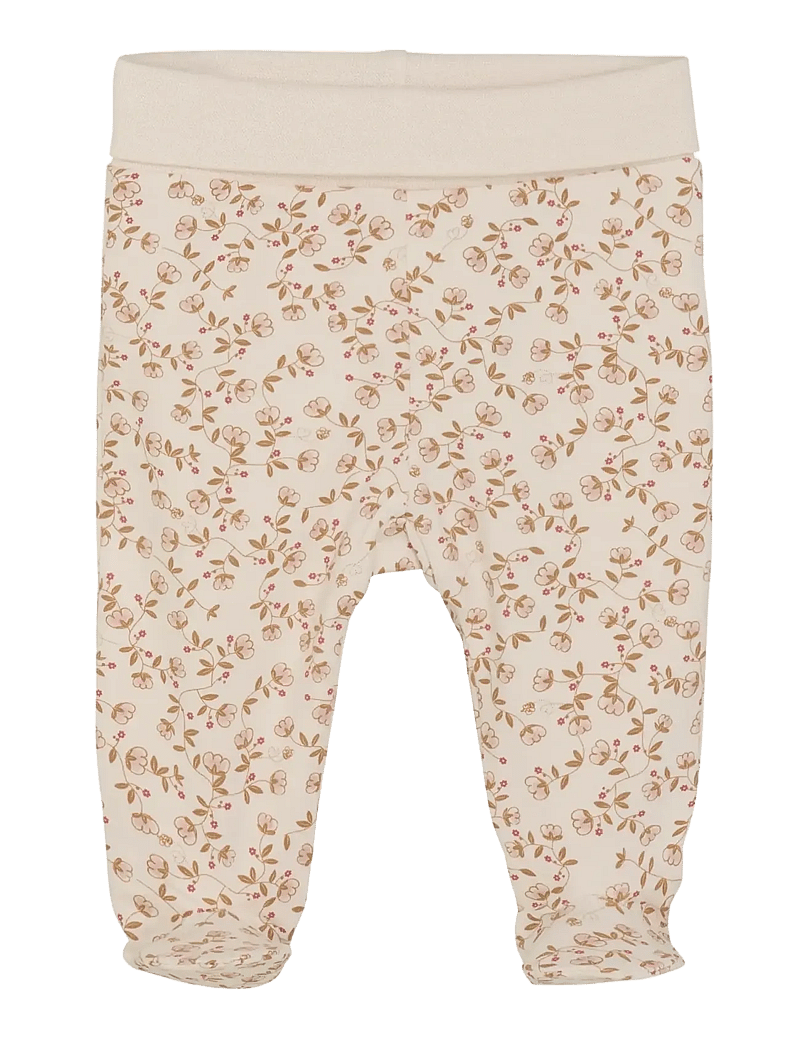 Fixoni - Pants w. feet - AOP - leggings - pale mauve - 0