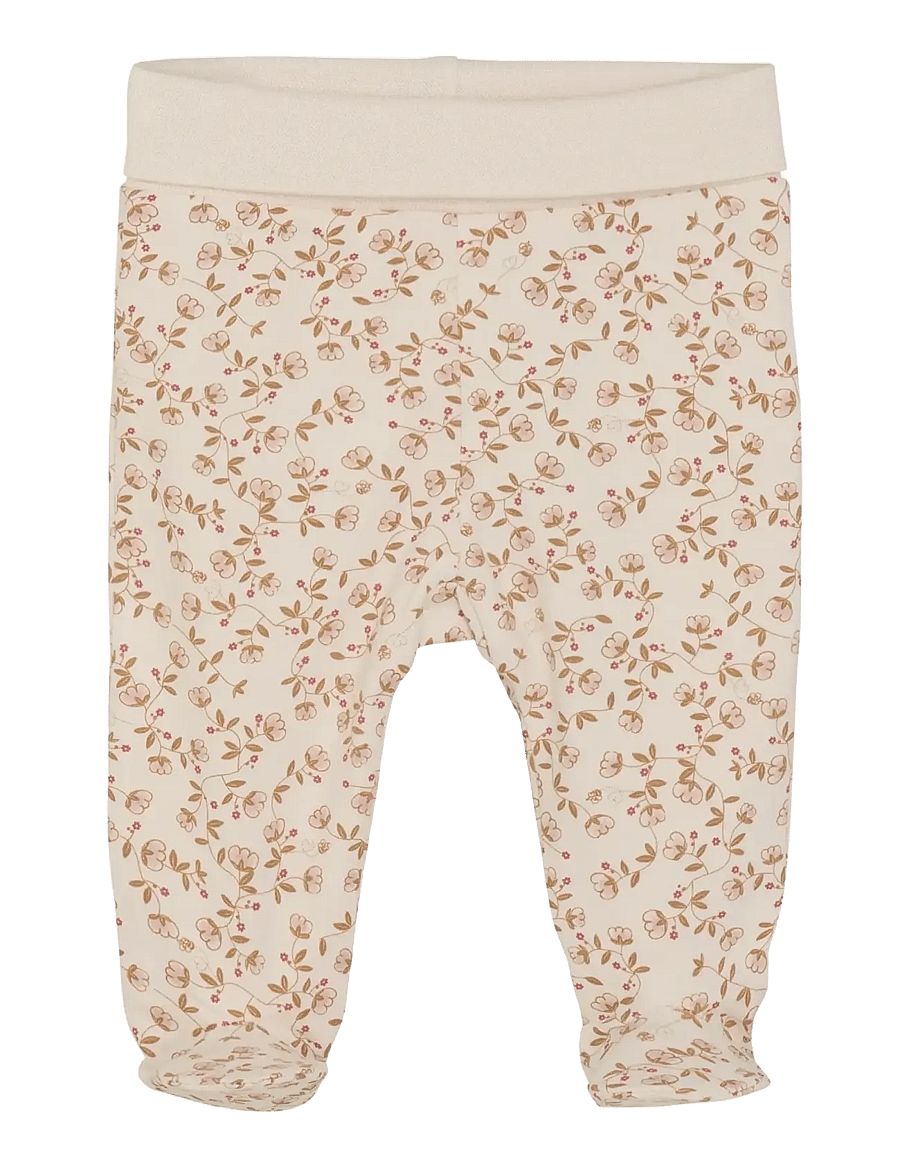 Fixoni - Pants w. feet - AOP - leggings - pale mauve - 0