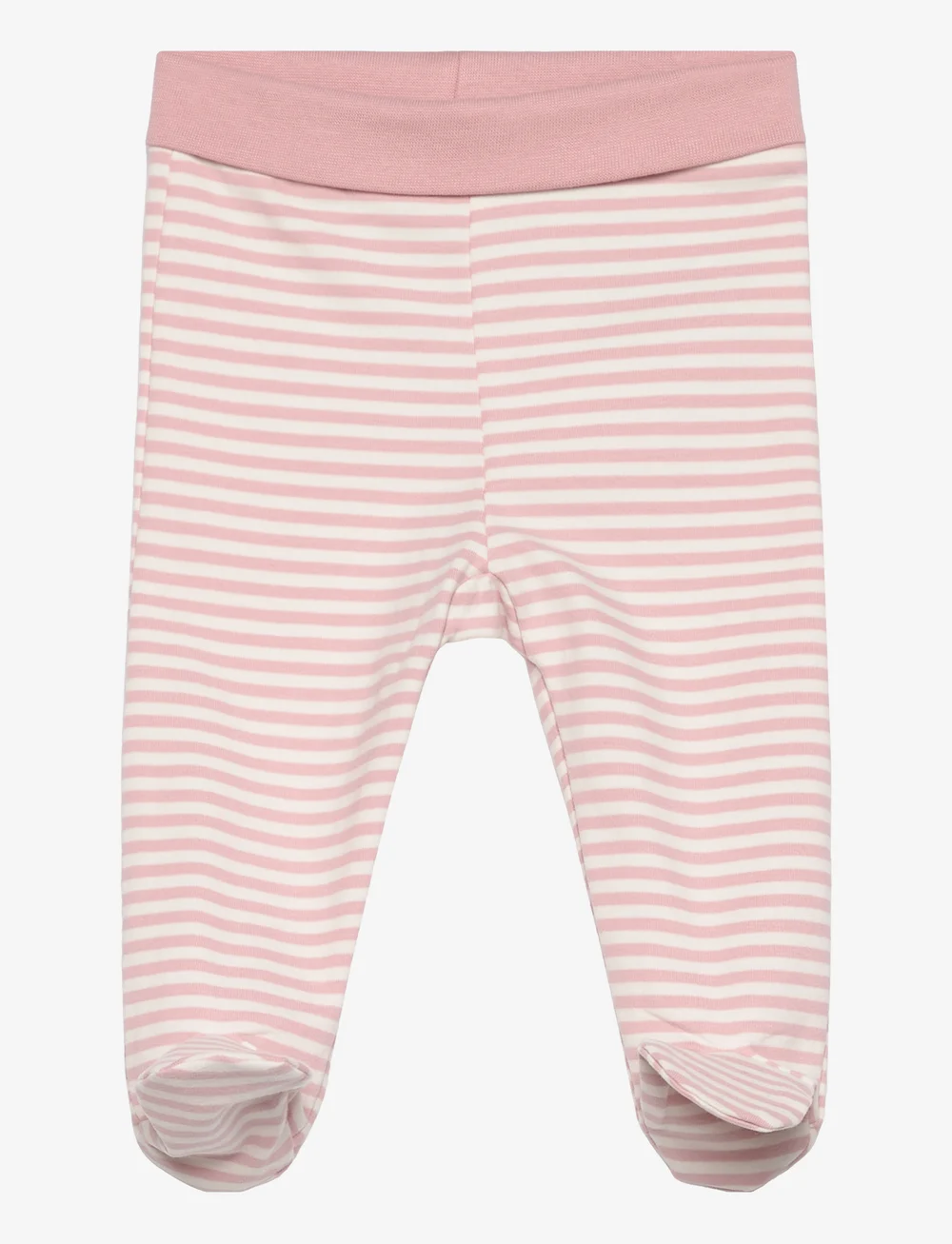 Fixoni - Leggings w.feet - Y/D Stripe - leggings - pale mauve - 0