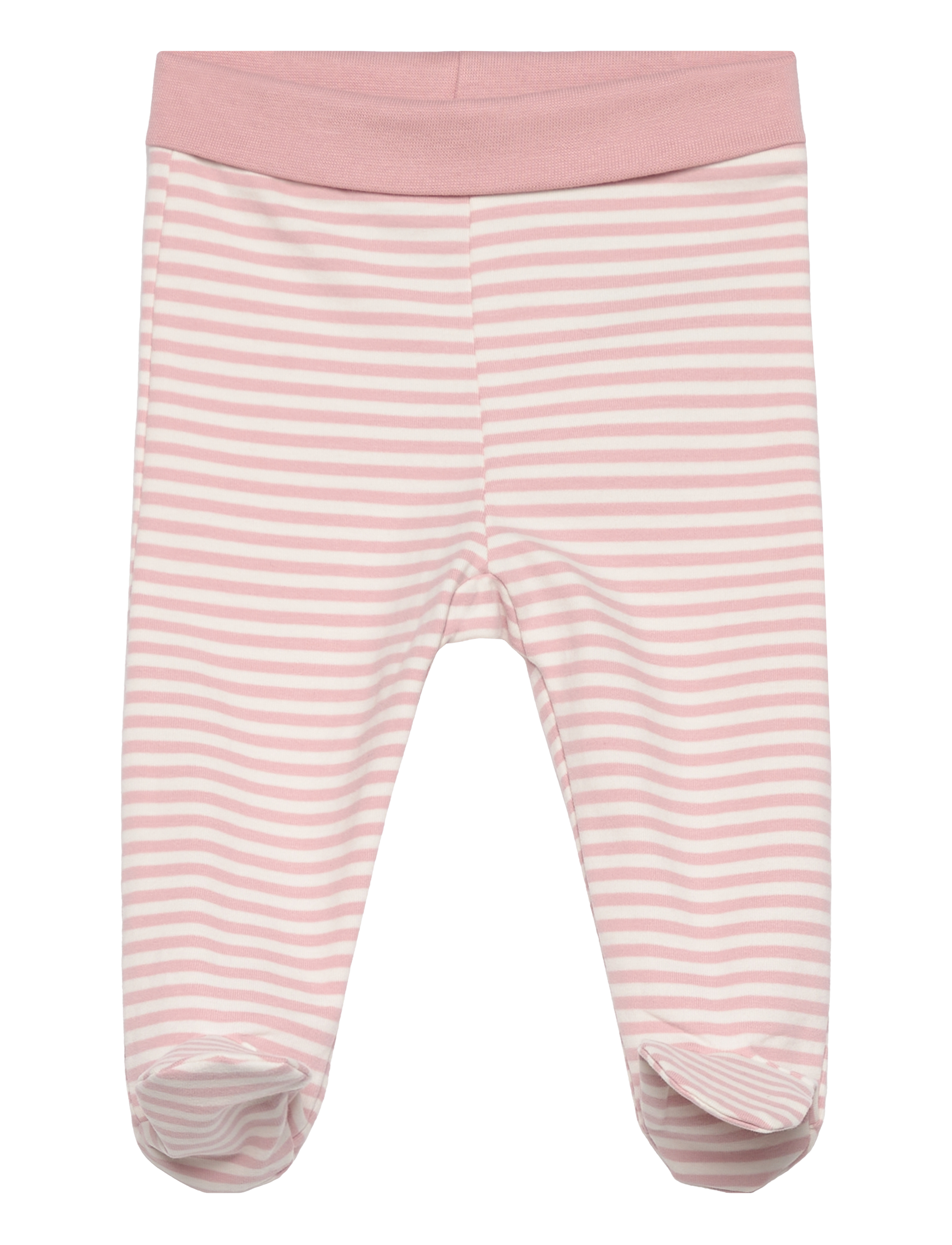 Fixoni Leggings w.feet - Y/D Stripe - 4 for 3 - PALE MAUVE / pink/rose