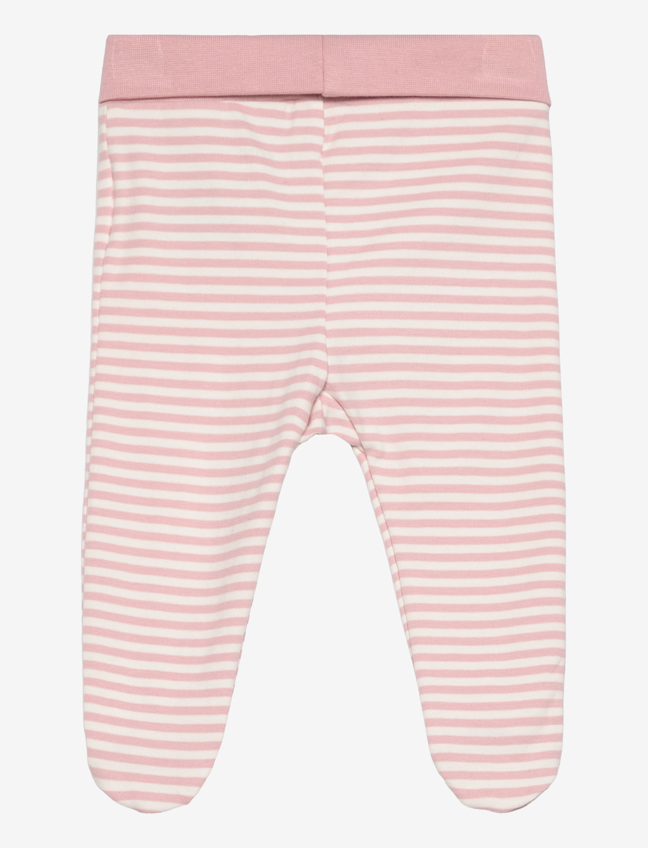 Fixoni - Leggings w.feet - Y/D Stripe - leggings - pale mauve - 1