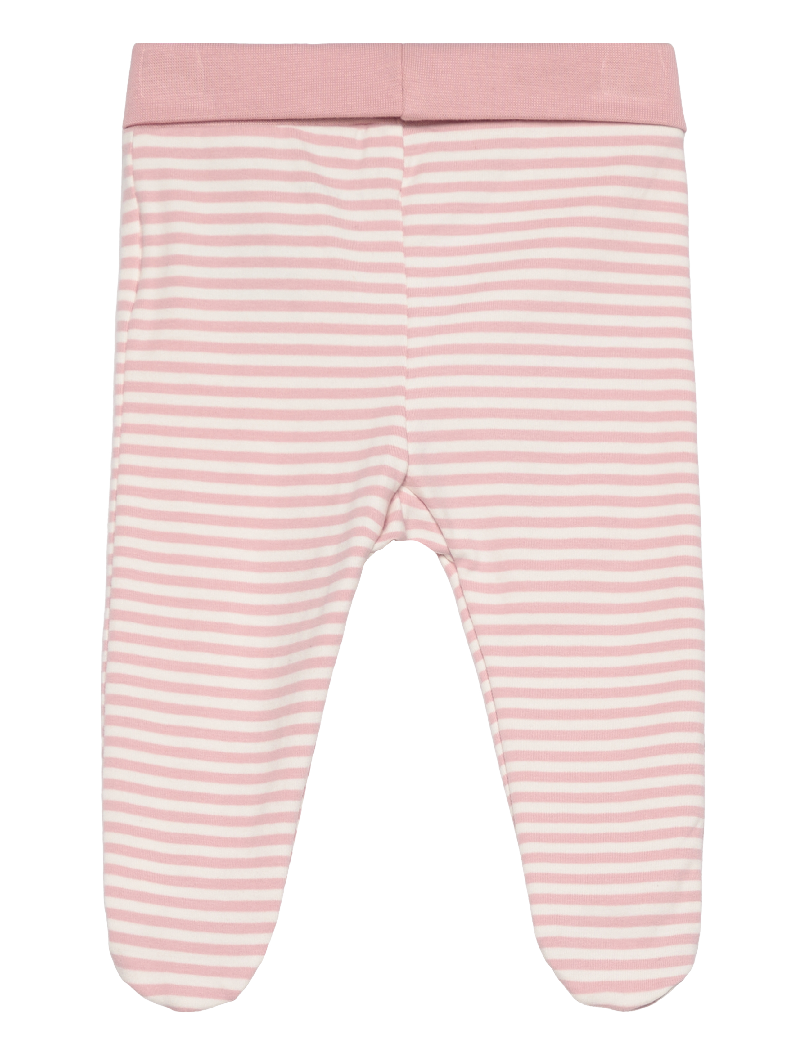 Fixoni - Leggings w.feet - Y/D Stripe - leggings - pale mauve - 1