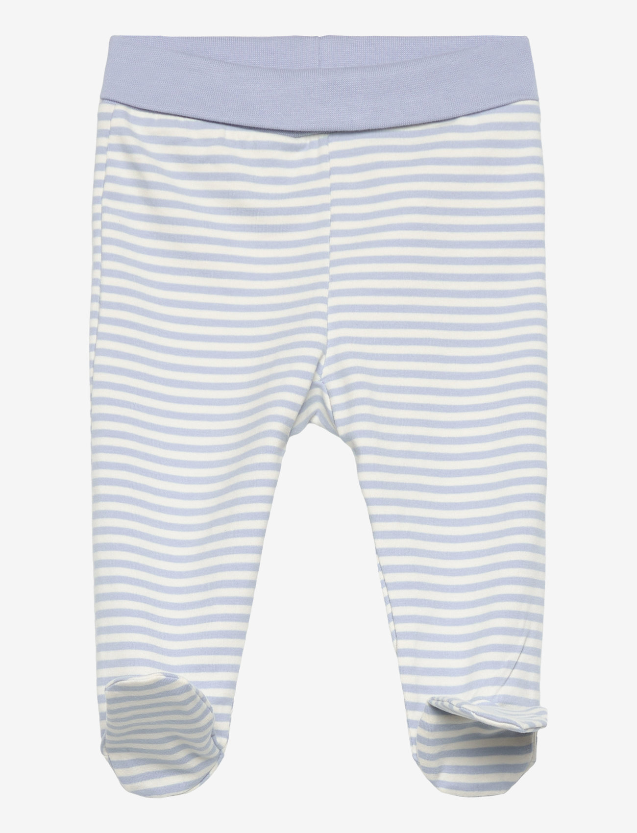Fixoni - Leggings w.feet - Y/D Stripe - leggings - zen blue - 0