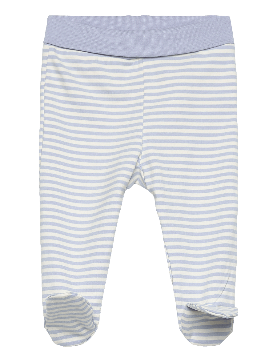 Fixoni - Leggings w.feet - Y/D Stripe - leggings - zen blue - 0