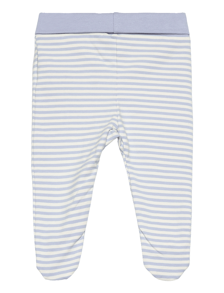Fixoni - Leggings w.feet - Y/D Stripe - leggings - zen blue - 1