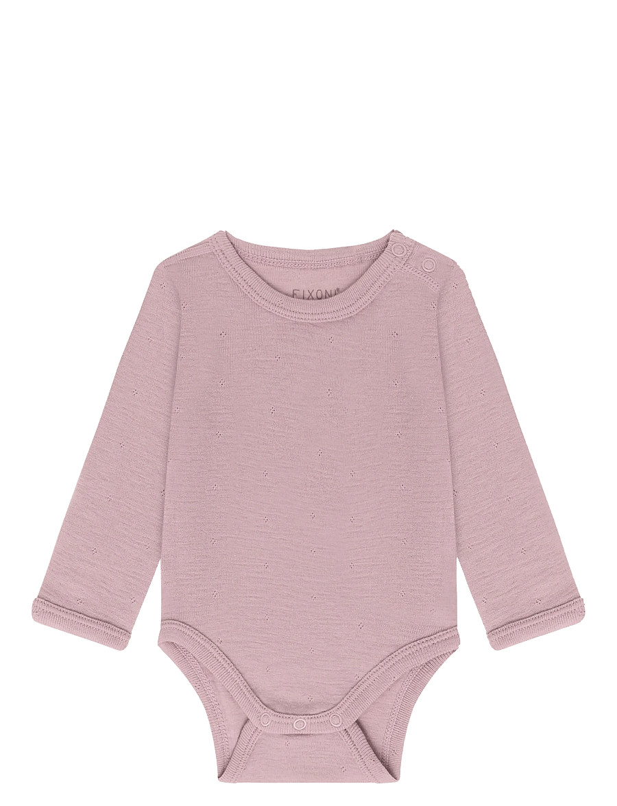 Fixoni - Body LS - underställ baby - woodrose - 0